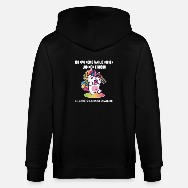 Einhorn - Stanley/Stella Unisex Bio-Kapuzenjacke CULTIVATOR  - Schwarz