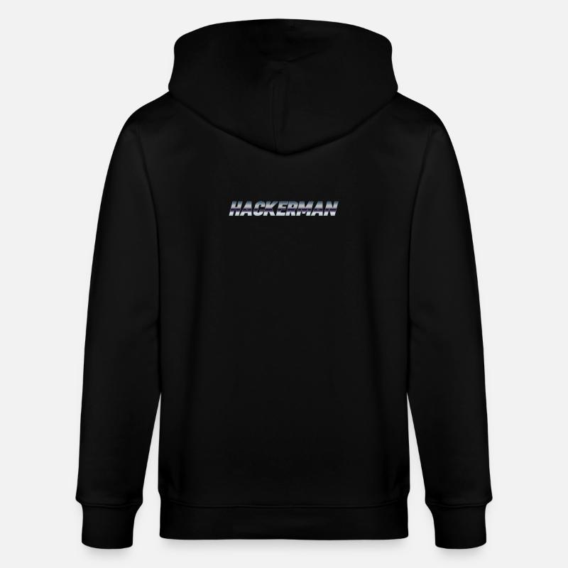 Hackerman Meme Hacking Funny Hacker - Stanley/Stella CULTIVATOR  Unisex Organic Hooded Jacket - black