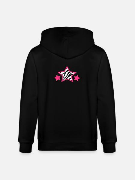 zèbre étoiles - Veste à capuche bio CULTIVATOR Stanley/Stella Unisexe - noir