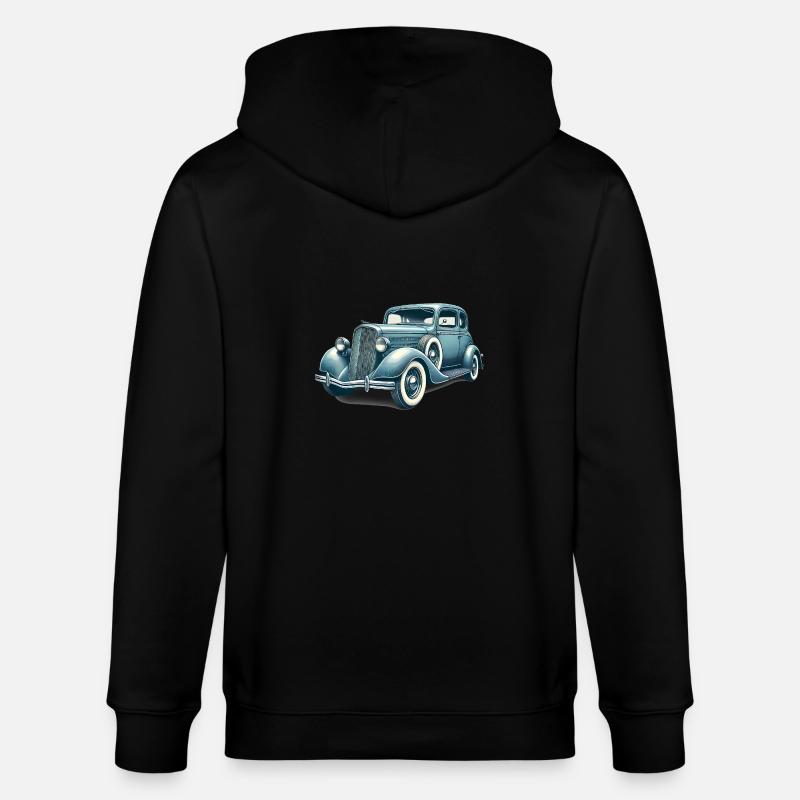 Oldtimer Oldtimer Illustration - Stanley/Stella Unisex Bio-Kapuzenjacke CULTIVATOR  - Schwarz