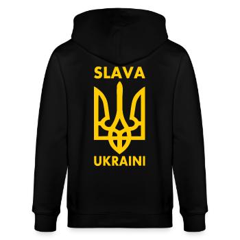 Ukraine - Veste à capuche bio CULTIVATOR Stanley/Stella Unisexe - noir - Dos - Anna (173cm)