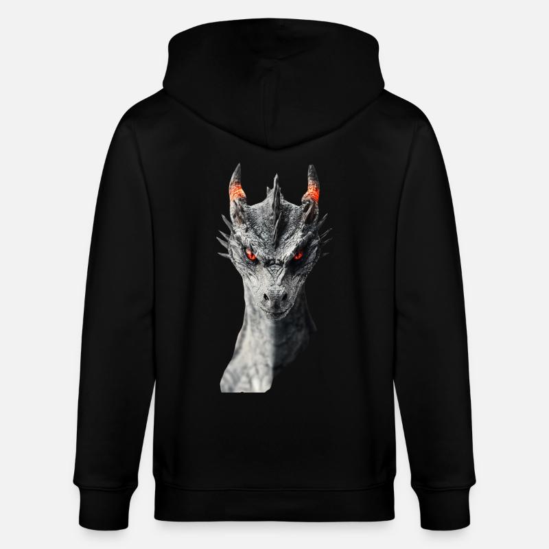 Drachen - Stanley/Stella Unisex Bio-Kapuzenjacke CULTIVATOR  - Schwarz