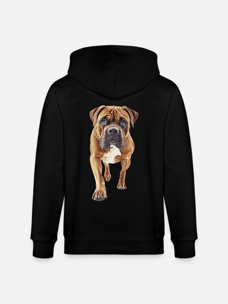 Bullmastiff - Stanley/Stella Unisex Bio-Kapuzenjacke CULTIVATOR - Schwarz