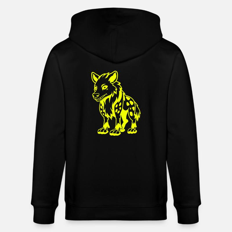 kojote comic - Stanley/Stella Unisex Bio-Kapuzenjacke CULTIVATOR  - Schwarz