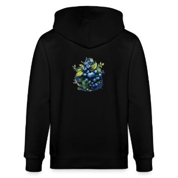 Blaubeere - Stanley/Stella Unisex Bio-Kapuzenjacke CULTIVATOR  - Schwarz - Hinten - Anna (173cm)