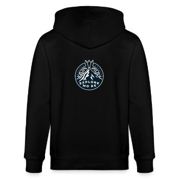 Explore more - Wanderer - Stanley/Stella Unisex Bio-Kapuzenjacke CULTIVATOR  - Schwarz - Hinten - Anna (173cm)