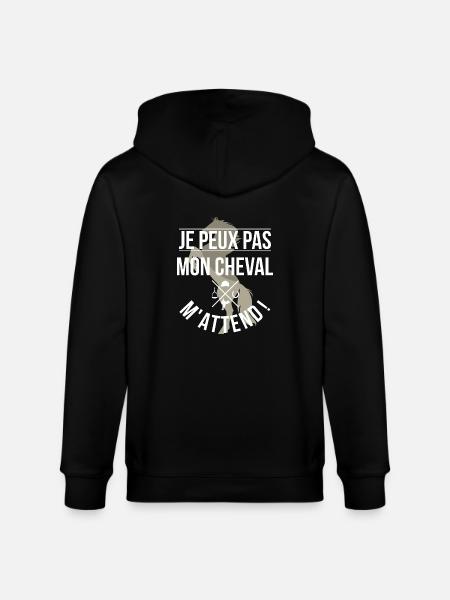 Mon cheval m'attend - Veste à capuche bio CULTIVATOR Stanley/Stella Unisexe - noir