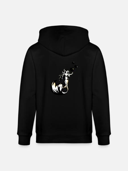 mermaid valentine - Stanley/Stella CULTIVATOR Unisex Organic Hooded Jacket - black