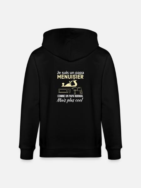 Papa menuisier - Veste à capuche bio CULTIVATOR Stanley/Stella Unisexe - noir