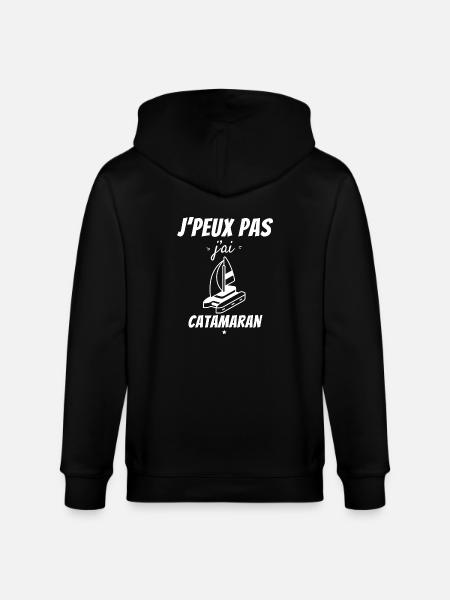 I can't I have Catamaran - Stanley/Stella CULTIVATOR  Unisex Organic Hooded Jacket - black