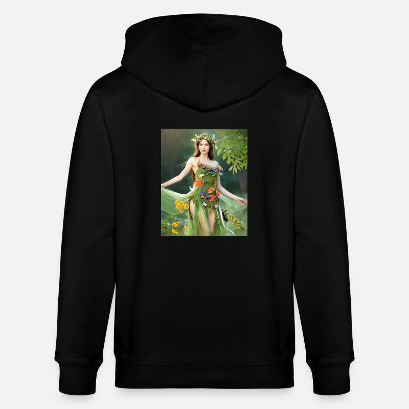 Fée verte. - Veste à capuche bio CULTIVATOR Stanley/Stella Unisexe - noir