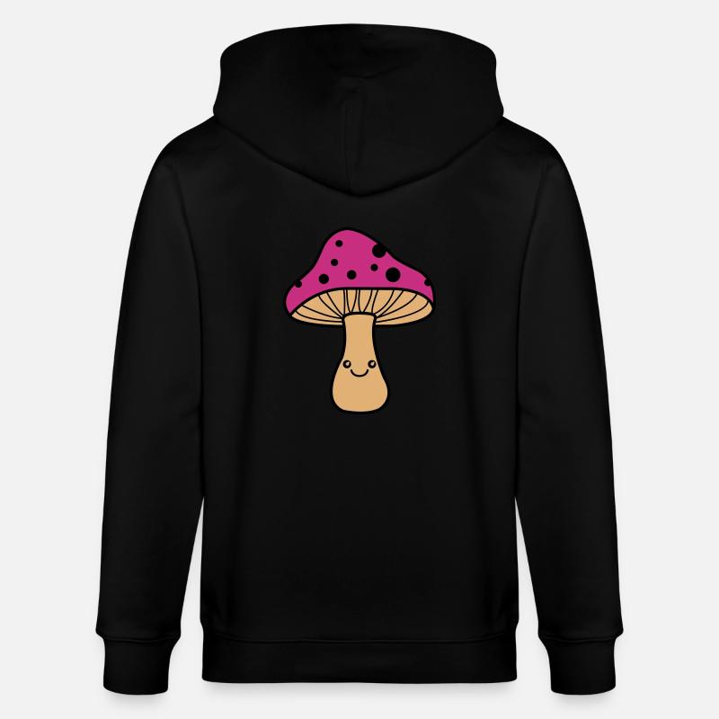 pilz comic - Stanley/Stella Unisex Bio-Kapuzenjacke CULTIVATOR  - Schwarz