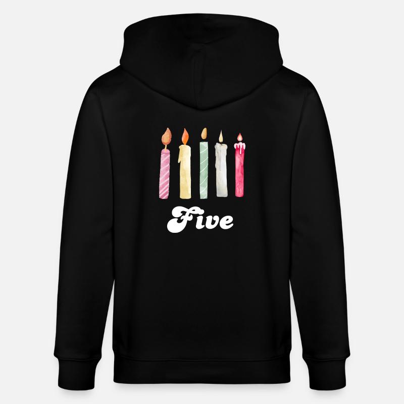 5e anniversaire bougie - Veste à capuche bio CULTIVATOR Stanley/Stella Unisexe - noir