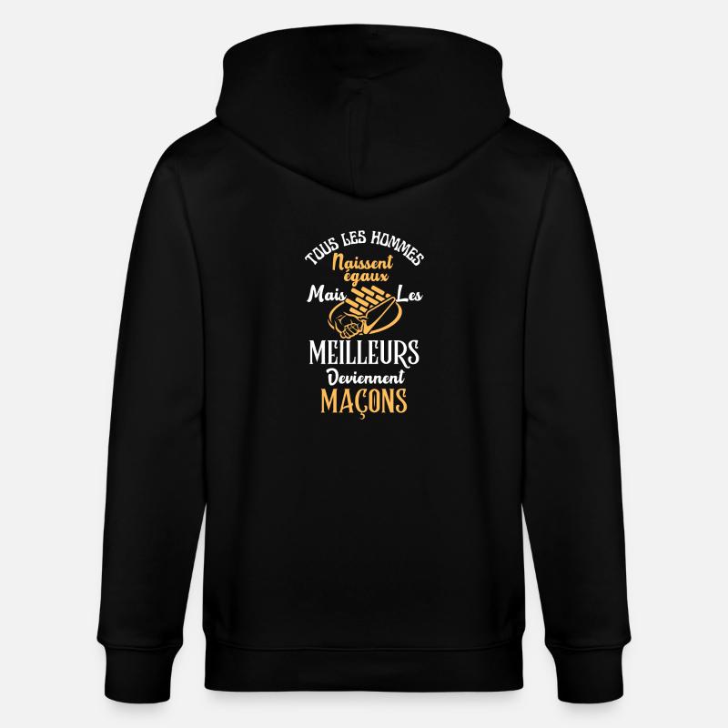 Les meilleurs sont maçons - Veste à capuche bio CULTIVATOR Stanley/Stella Unisexe - noir