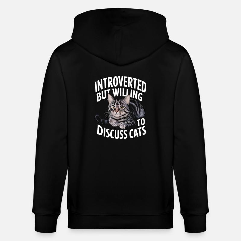 Introverti, antisocial, introverti - Veste à capuche bio CULTIVATOR Stanley/Stella Unisexe - noir