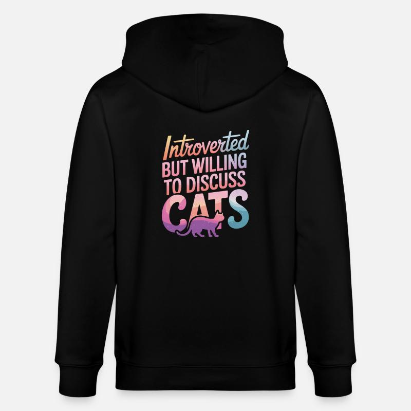 Introvertierter asozialer introvertierter - Stanley/Stella Unisex Bio-Kapuzenjacke CULTIVATOR  - Schwarz