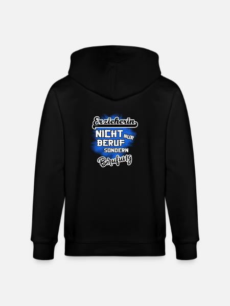 Erzieherin - eine Berufung - Stanley/Stella Unisex Bio-Kapuzenjacke CULTIVATOR  - Schwarz