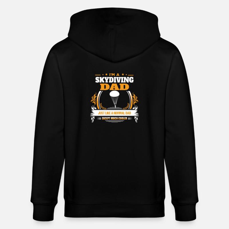 Himmelstauchen-Vati-Hemd-Geschenk-Idee - Stanley/Stella Unisex Bio-Kapuzenjacke CULTIVATOR  - Schwarz