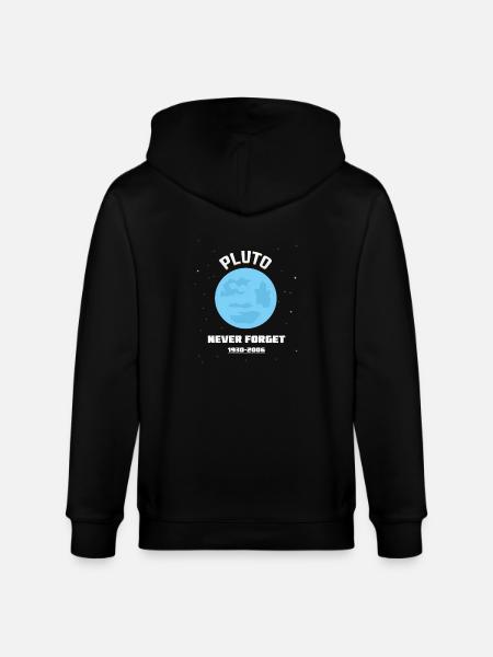PLUTO NEVER FORGET 1930-2006 - Stanley/Stella CULTIVATOR Unisex Organic Hooded Jacket - black