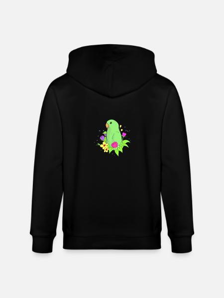Dwarf Parrot Parakeet Parrots Inseparable - Stanley/Stella CULTIVATOR Unisex Organic Hooded Jacket - black