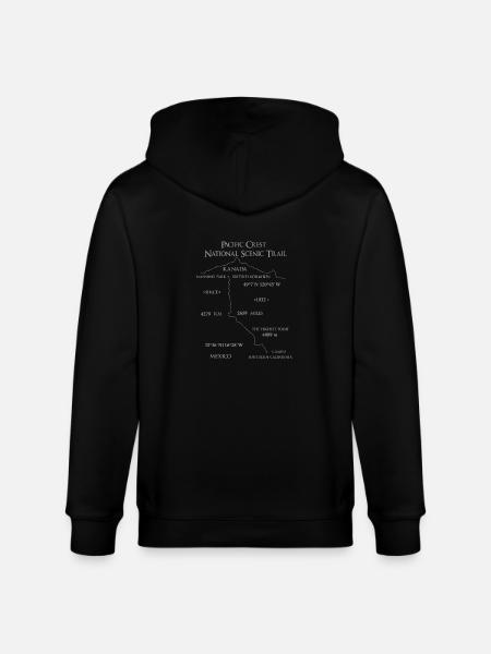 "Pacific Crest Trail" Mexico Canada - Stanley/Stella CULTIVATOR Unisex Organic Hooded Jacket - black