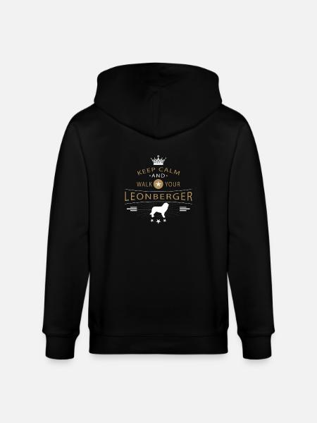 Leonberger shirt - Stanley/Stella CULTIVATOR Unisex Organic Hooded Jacket - black