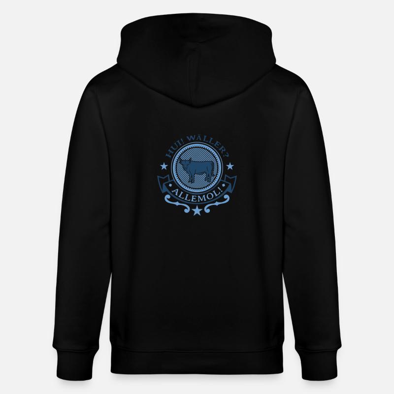 Heimat bedeutet Westerwald GESCHENK - Stanley/Stella Unisex Bio-Kapuzenjacke CULTIVATOR  - Schwarz