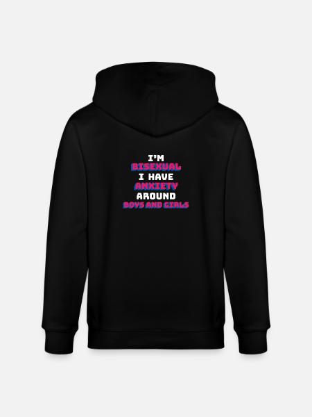Bisexual Shirt - Bi - Gift - LGBT - Stanley/Stella CULTIVATOR  Unisex Organic Hooded Jacket - black