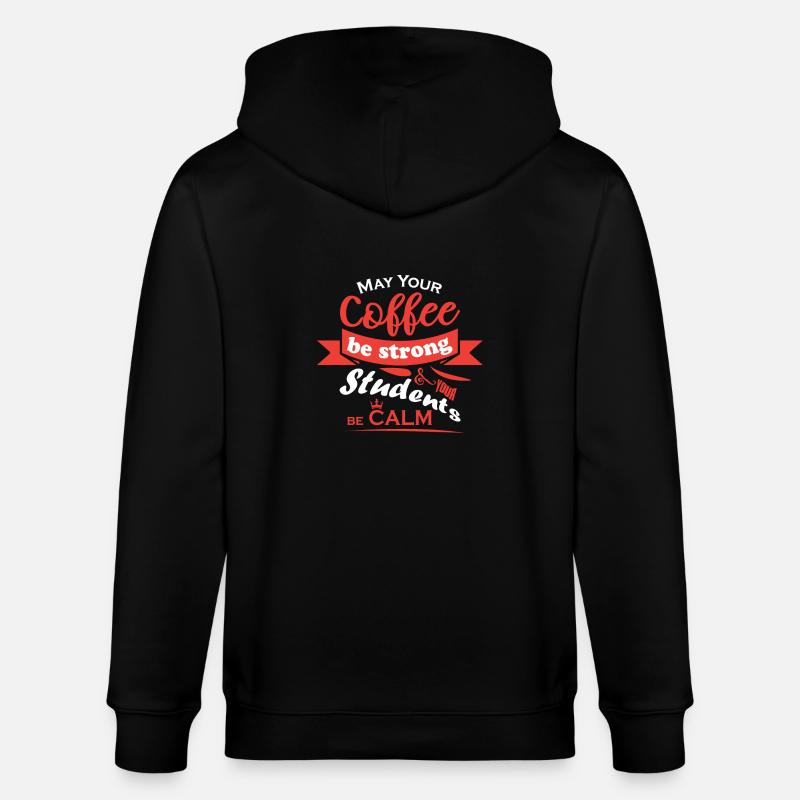 Kaffee für Lehrer Geschenkidee - Stanley/Stella Unisex Bio-Kapuzenjacke CULTIVATOR  - Schwarz