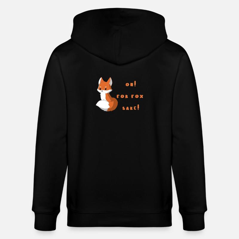 Fuchs - Füchse - Verdammt - Geschenk - Fox - Stanley/Stella Unisex Bio-Kapuzenjacke CULTIVATOR  - Schwarz