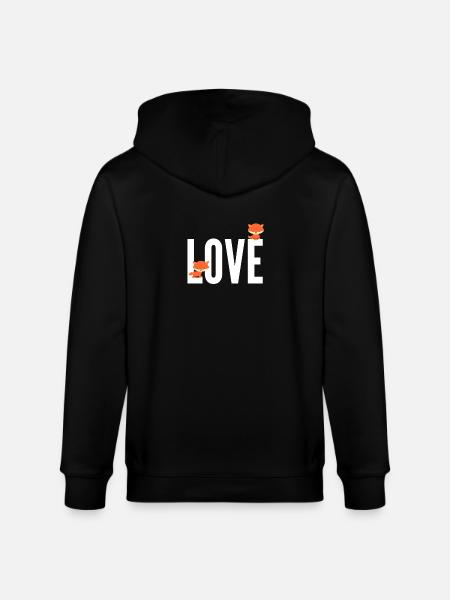 Fuchs Love Fox - Stanley/Stella CULTIVATOR  Unisex Organic Hooded Jacket - black