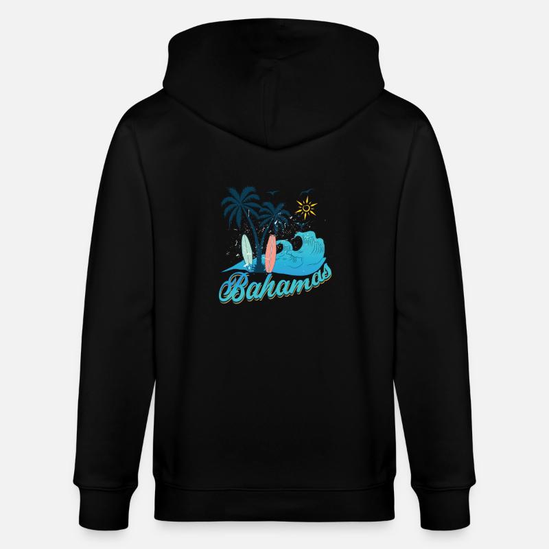 Bahamas vacances plage soleil - Veste à capuche bio CULTIVATOR Stanley/Stella Unisexe - noir