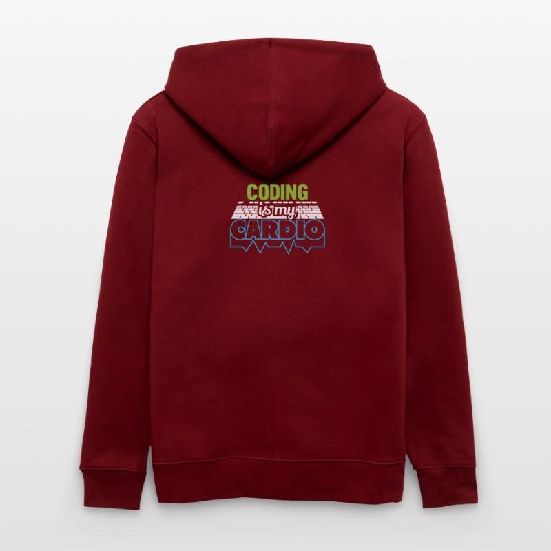 Programmierer Codierung ist mein Cardio Funny Developer Stanley/Stella Unisex Bio-Kapuzenjacke CULTIVATOR 