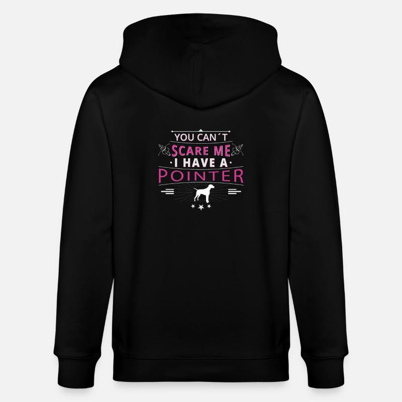 English Pointer scare Pointer - Stanley/Stella Unisex Bio-Kapuzenjacke CULTIVATOR  - Schwarz