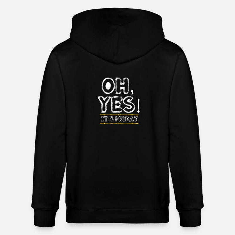 Friday - weekend - closing time - Stanley/Stella CULTIVATOR  Unisex Organic Hooded Jacket - black