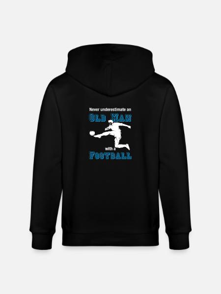 Gamla fotbollsspelare T-shirt fotboll farväl - Ekologisk luvjacka CULTIVATOR unisex från Stanley/Stella - svart