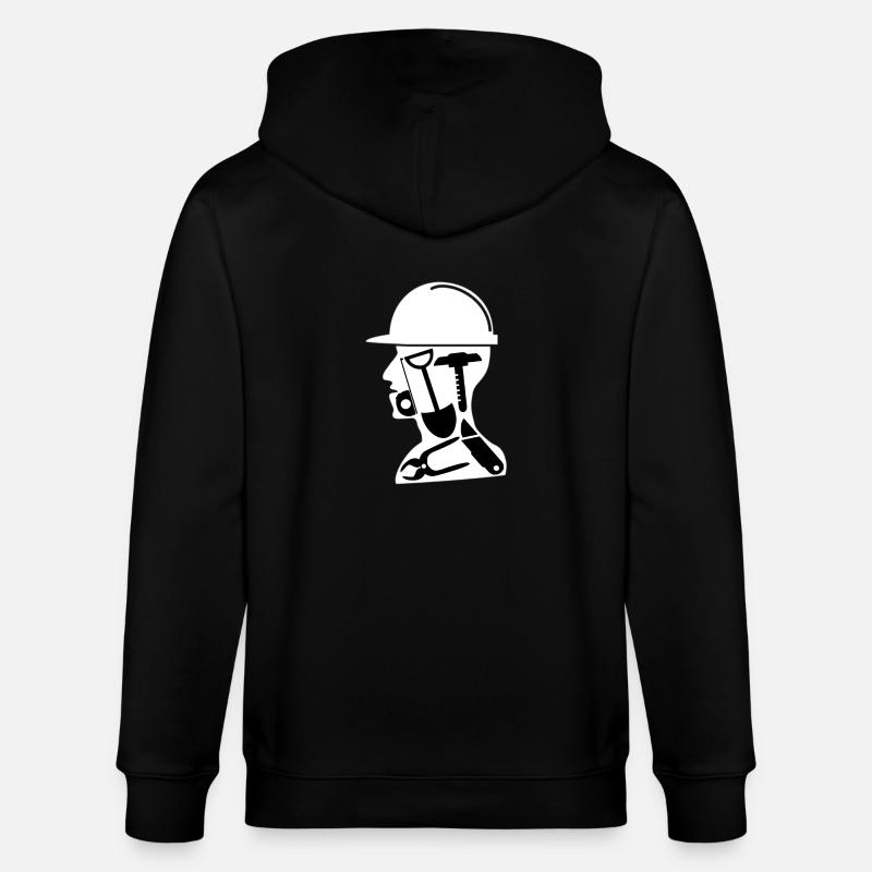 Ouvriers du bâtiment - Veste à capuche bio CULTIVATOR Stanley/Stella Unisexe - noir
