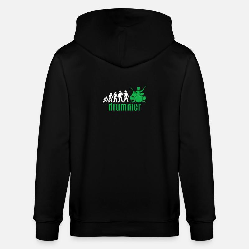 Drummer - Stanley/Stella Unisex Bio-Kapuzenjacke CULTIVATOR - Schwarz