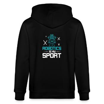 Robotics is my Sport - Stanley/Stella CULTIVATOR  Unisex Organic Hooded Jacket - black - Back - Anna (173cm)