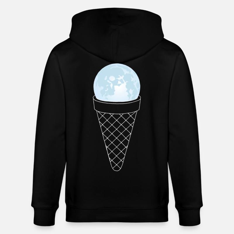 Crème glacée de la Lune - Veste à capuche bio CULTIVATOR Stanley/Stella Unisexe - noir