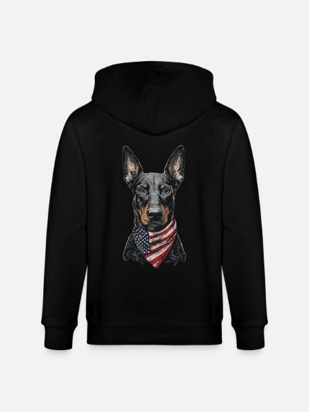 Dobermann - Stanley/Stella Unisex Bio-Kapuzenjacke CULTIVATOR  - Schwarz