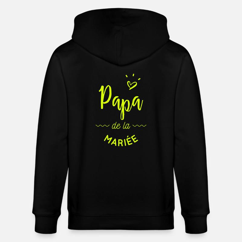 Papa de la mariée - Veste à capuche bio CULTIVATOR Stanley/Stella Unisexe - noir