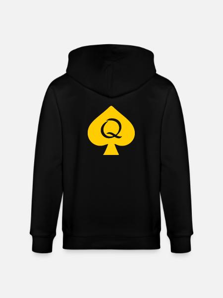 QUEEN OF SPADES - Stanley/Stella CULTIVATOR  Unisex Organic Hooded Jacket - black