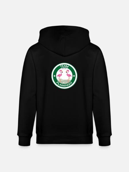 Team Flamingo - Stanley/Stella Unisex Bio-Kapuzenjacke CULTIVATOR  - Schwarz
