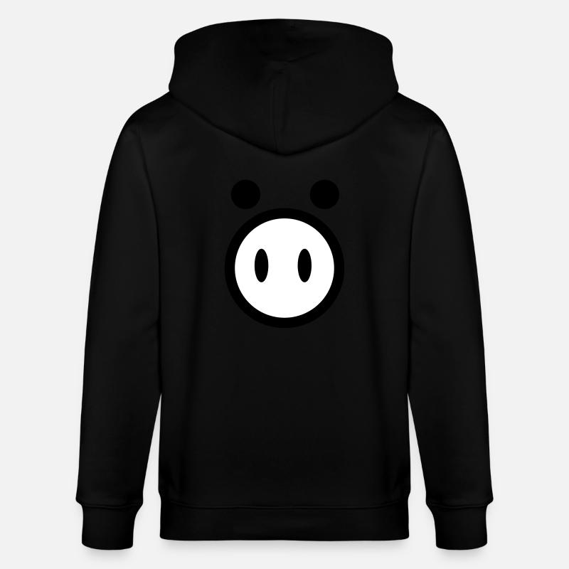 Schwein - Stanley/Stella Unisex Bio-Kapuzenjacke CULTIVATOR  - Schwarz