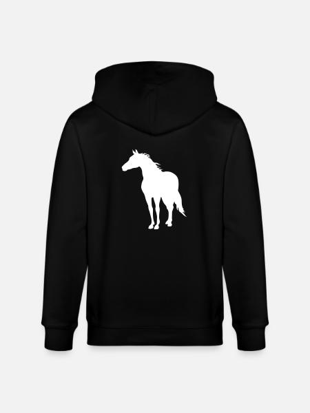 Pferde - Stanley/Stella Unisex Bio-Kapuzenjacke CULTIVATOR - Schwarz