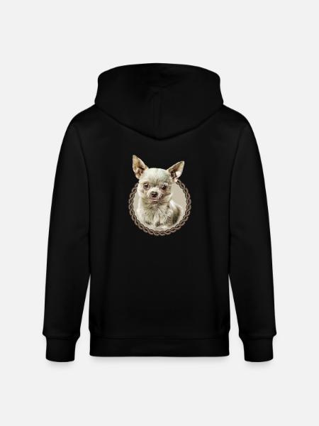 Chihuahua 001 - Stanley/Stella CULTIVATOR Unisex Organic Hooded Jacket - black