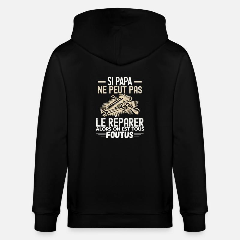 Papa bricoleur - Veste à capuche bio CULTIVATOR Stanley/Stella Unisexe - noir