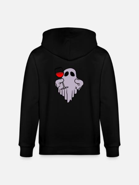 Wine Drinking Spirit Comic - Stanley/Stella CULTIVATOR Unisex Organic Hooded Jacket - black