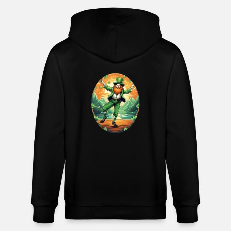 Danse trèfle de la Saint-Patrick - Veste à capuche bio CULTIVATOR Stanley/Stella Unisexe - noir